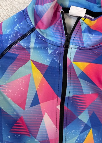 Renkli Tie-Dye Fermuarlı Kadın Spor Takımı - Görsel 6