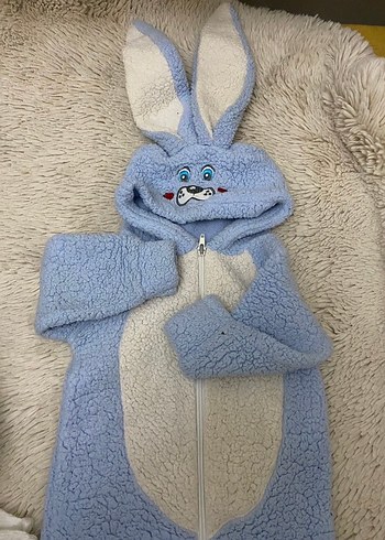 Mavi Kürklü Bebek Tulumu - Görsel 2