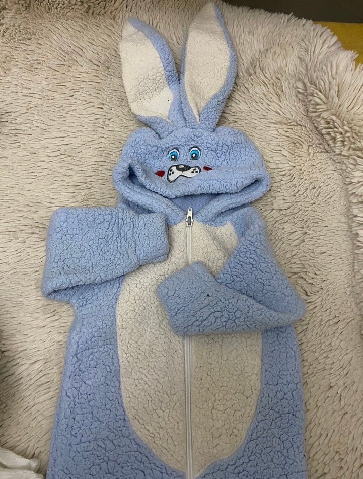 Mavi Kürklü Bebek Tulumu - Görsel 2