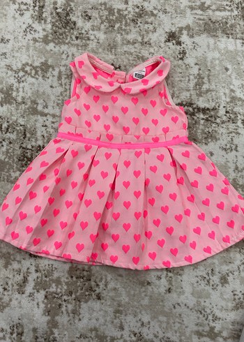 Lcw kız Çocuk Pembe Kalp Desenli Kolsuz Elbise