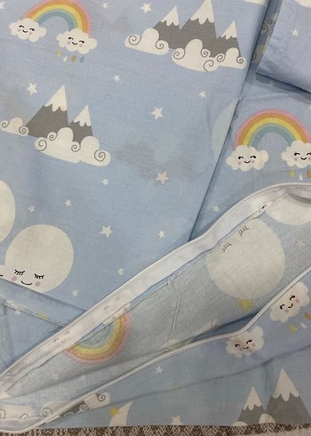 Pastel Mavi Baskılı Çocuk Nevresim Seti - Görsel 4