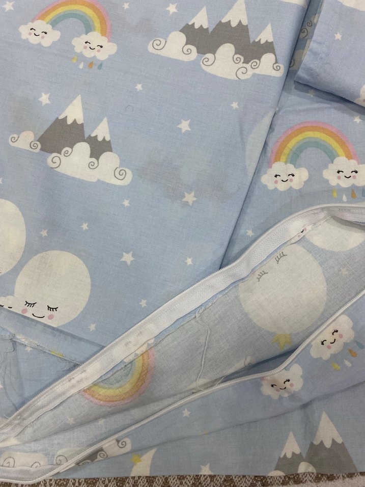 Pastel Mavi Baskılı Çocuk Nevresim Seti - Görsel 4