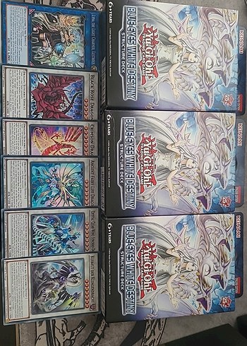 Yugioh Blue Eyes White Destiny + extra deck kartlar