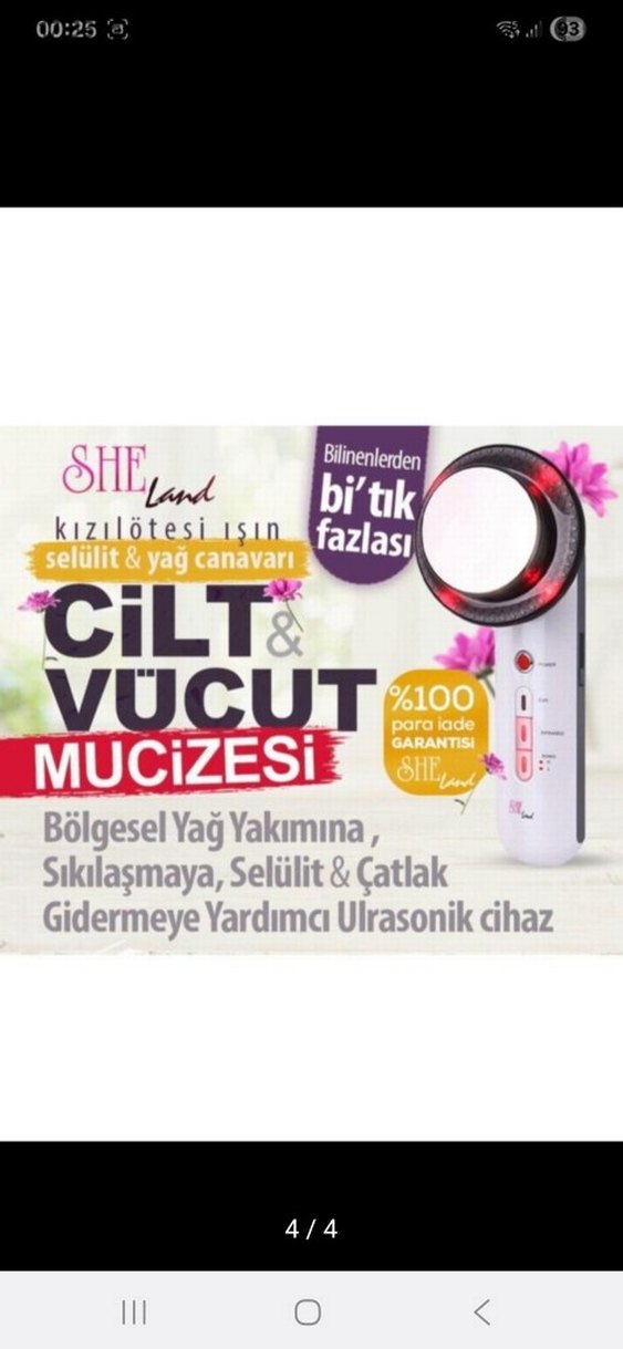 Ultrasonik Vücut Masaj Aleti Beyaz - Görsel 4