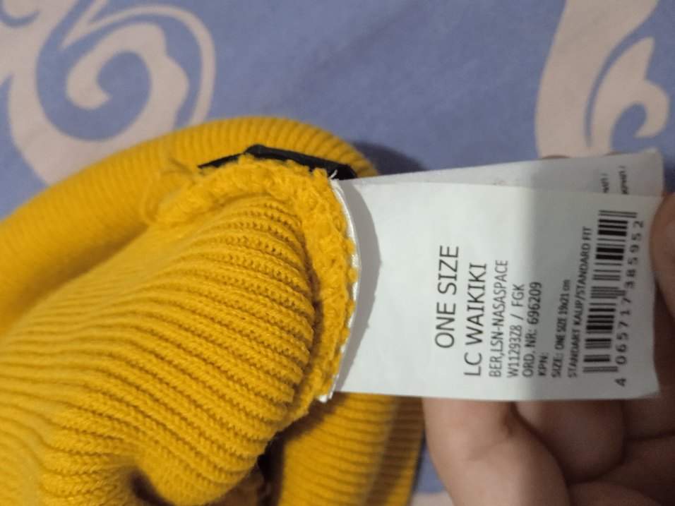 NASA Sarı Örgü Erkek Bere - Görsel 2