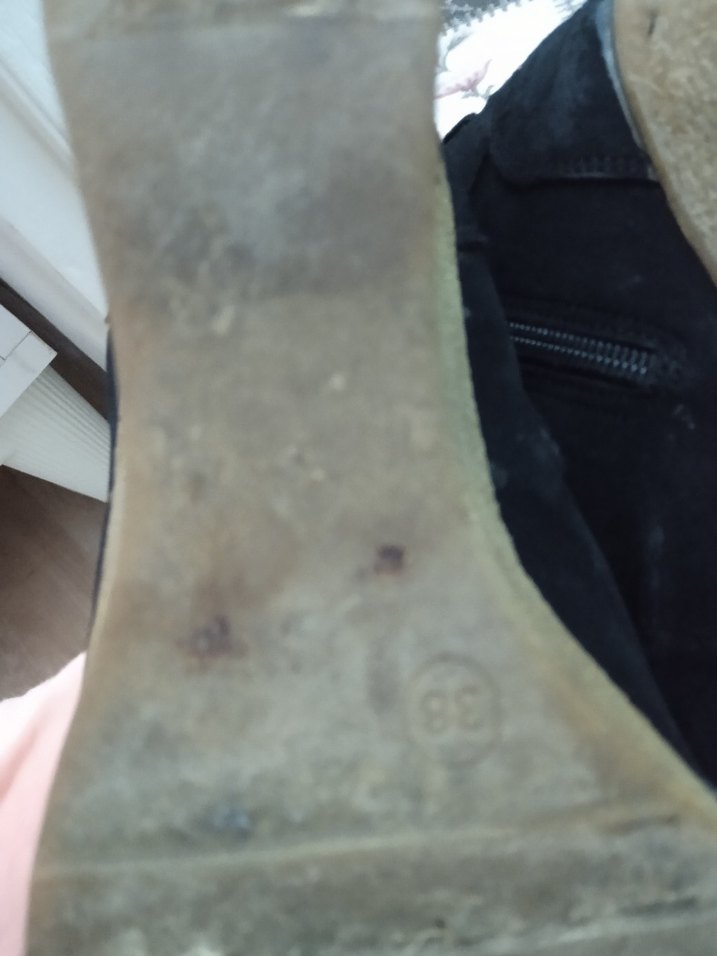 Siyah Süet Kadın Dolgu Topuklu Bot - Görsel 3