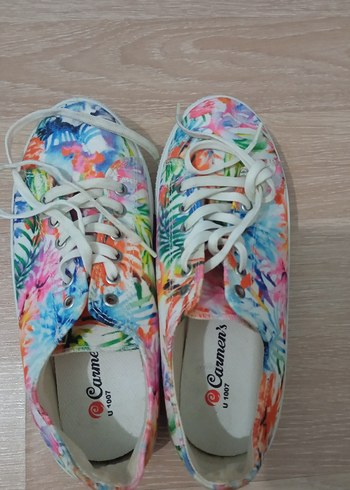 Renkli Batik Desenli Kadın Spor Ayakkabı - Görsel 2