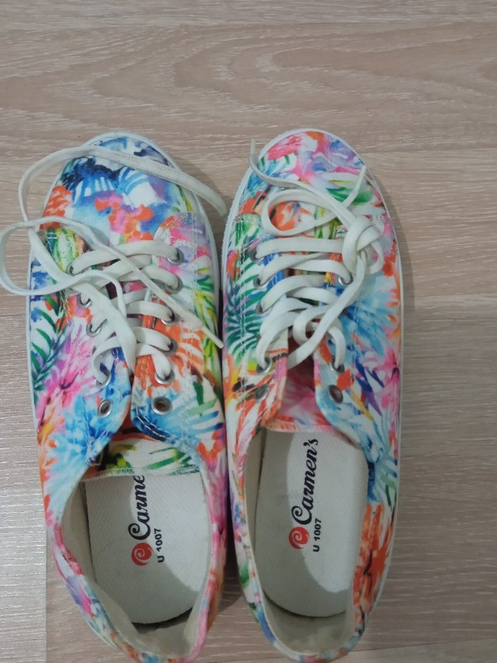 Renkli Batik Desenli Kadın Spor Ayakkabı - Görsel 2