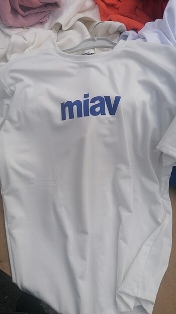 MAVİ miav baskılı T-shirt 