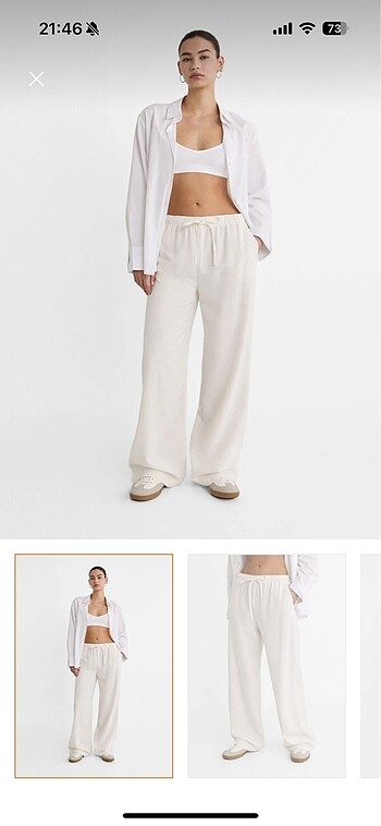 Stradivarius pantolon, keten pantolon, stradivarius keten pantol