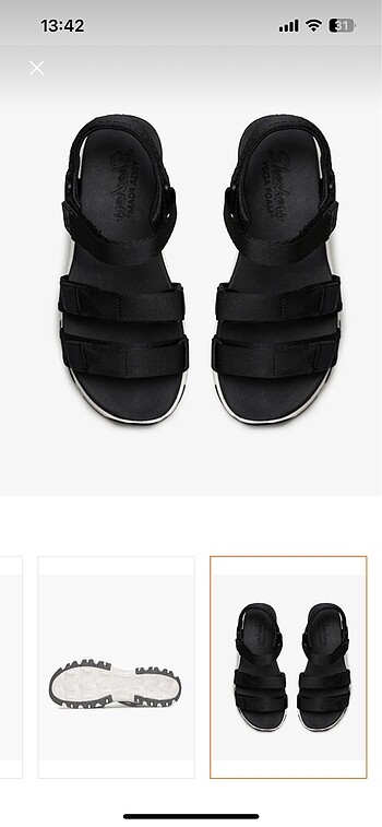 38 Beden siyah Renk Skechers D?lites Fresh Catch Kadın Siyah Sandalet