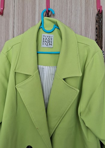 Zara Düğmeli Yeşil Midi Kadın Blazer