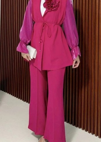 Zara Pembe Parlak Bağcıklı Kadın Takım