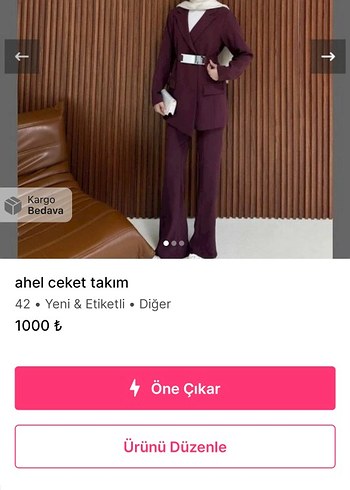 7 Adet takim bir pantolon ve bir gomlek
