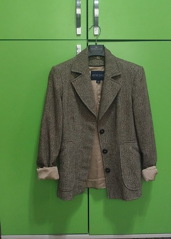 Düğmeli Vintage Simli Blazer Ceket
