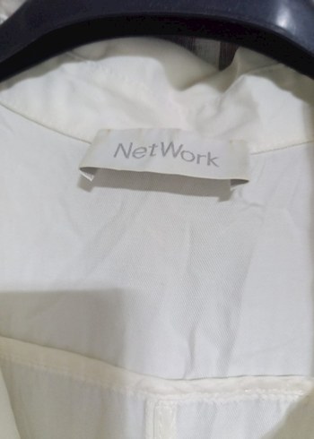 network Beyaz Keten Kısa Tulum - Görsel 3