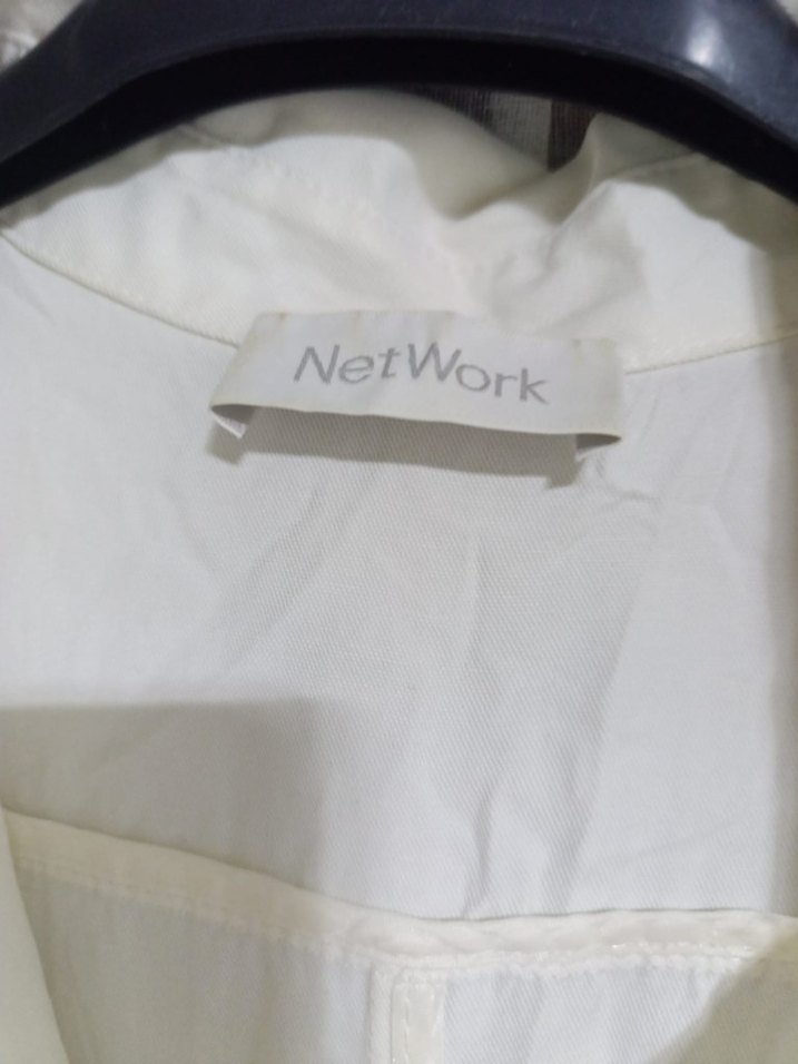 network Beyaz Keten Kısa Tulum - Görsel 3