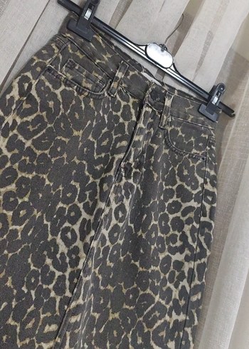 Leopar Desenli Kadın Uzun Etek - Görsel 3