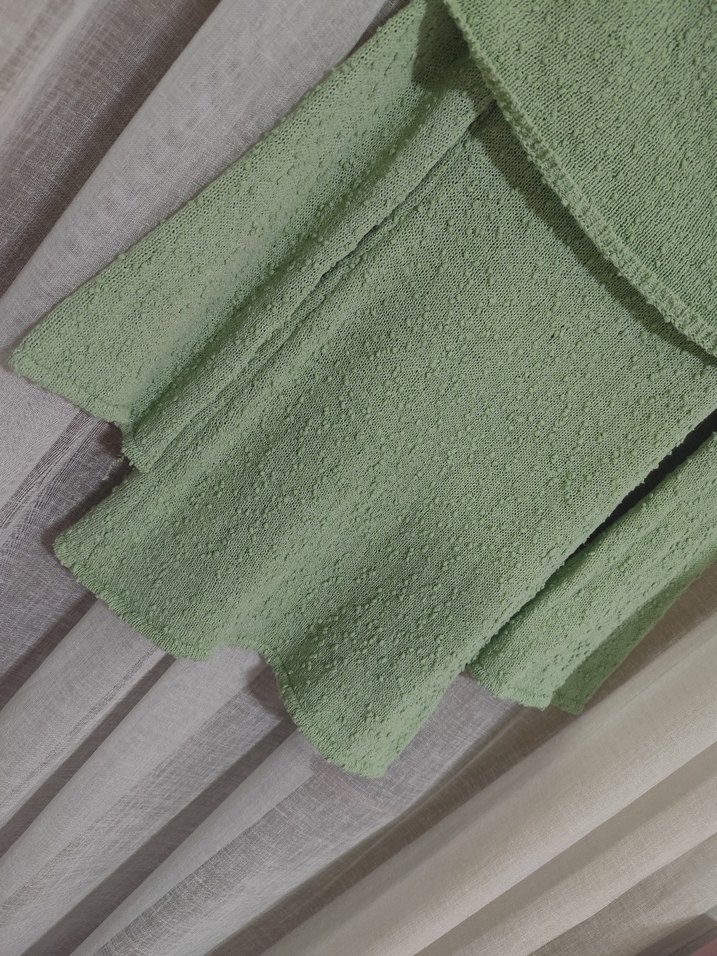 oh polly Uzun Kollu Madonna yaka Mini Triko Elbise - Görsel 5