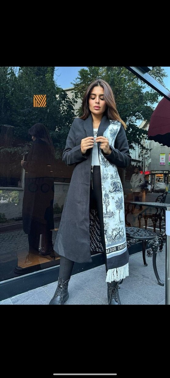 Christian Dior Siyah ve Desenli Kaban - Görsel 2