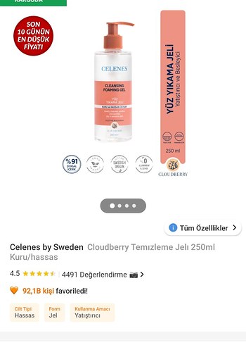 Celenes Yüz Temizleme Köpük Jeli 250 ml - Görsel 4