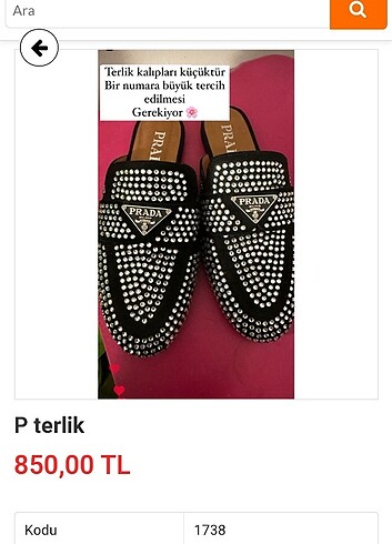 prada taşlı terlik 