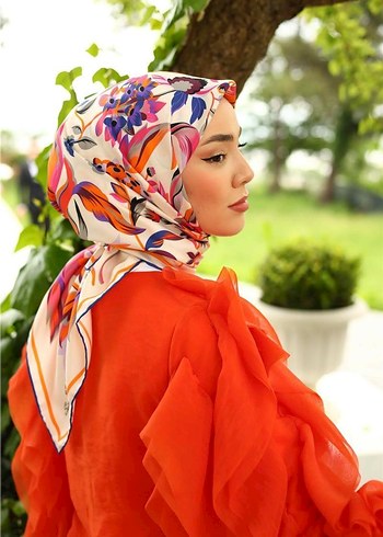 Silk & Cashmere Bohem Tarz Mor İpek Kadın Şal