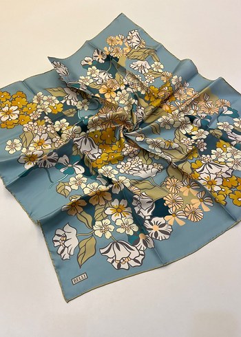 Çok Renkli İpek Kadın Fular - Görsel 13