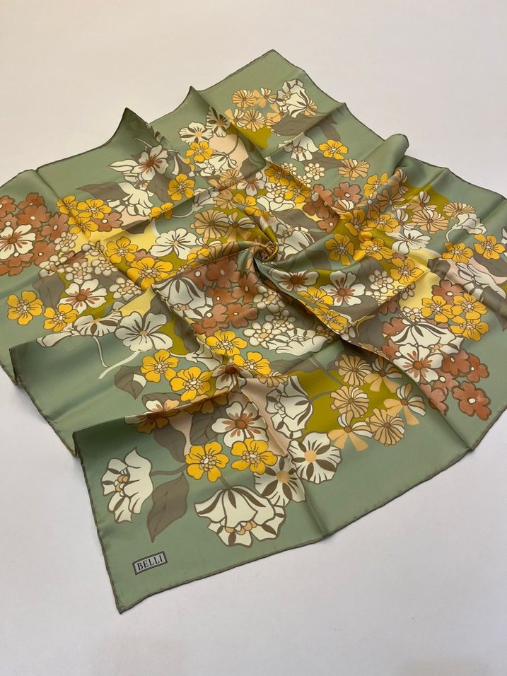 Çok Renkli İpek Kadın Fular - Görsel 4