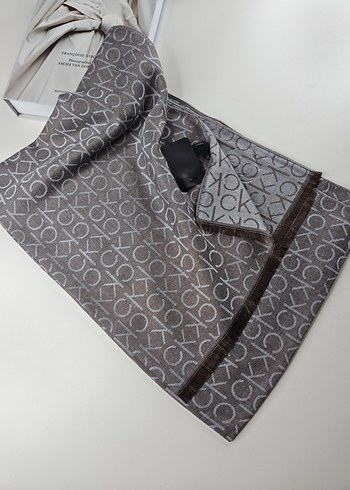 Gri Desenli Kadın Şal - Görsel 2