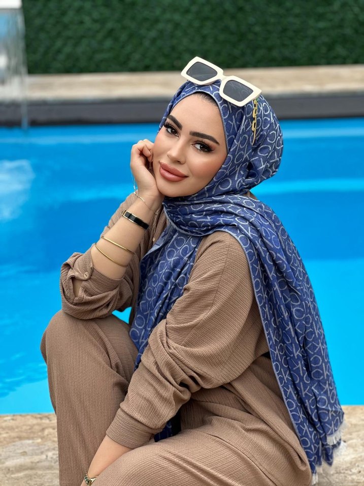 Gri Desenli Kadın Şal - Görsel 4