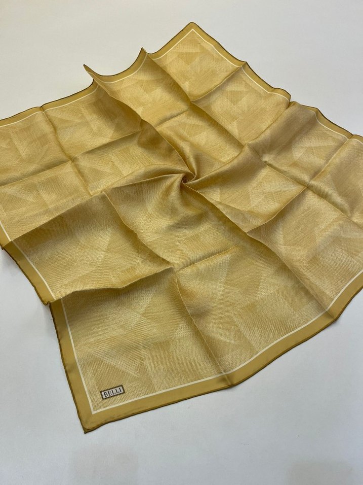 Kadın Pilili Çok Renkli İpek Fular - Görsel 5