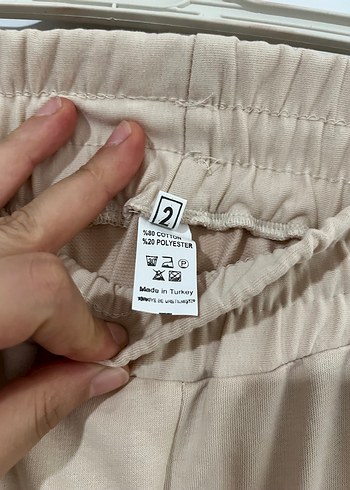 44 Beden Bej Kadın pamuklu Kumaş Pantolon
