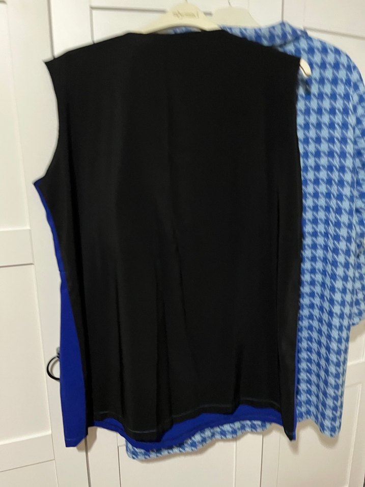 Kemer Detaylı Kolsuz Mavi Siyah Çift Taraflı Kadın İçlik - Görsel 2