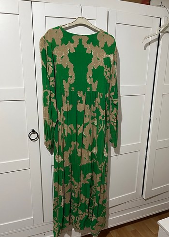 Yeşil Uzun Viskon Yazlık Elbise - Görsel 2