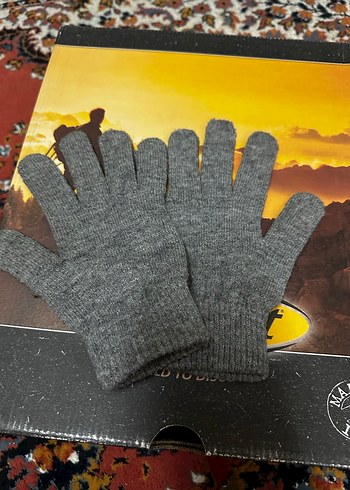 Gri Örgü Yün coxuk Eldiveni - Görsel 3