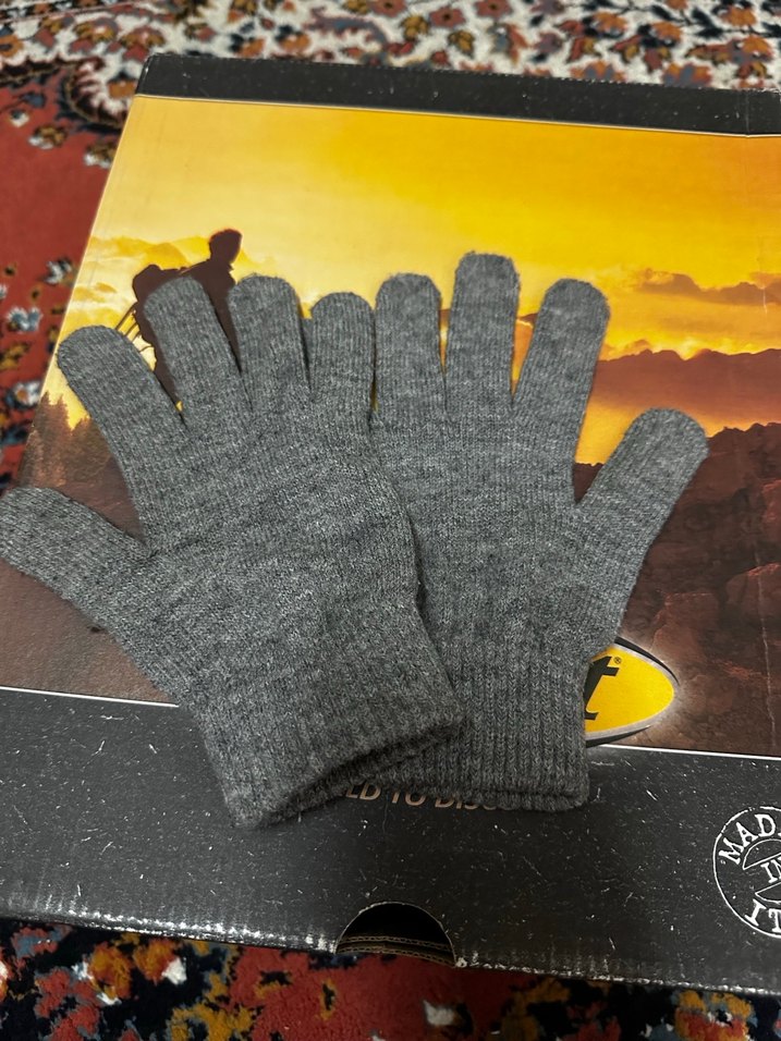 Gri Örgü Yün coxuk Eldiveni - Görsel 3