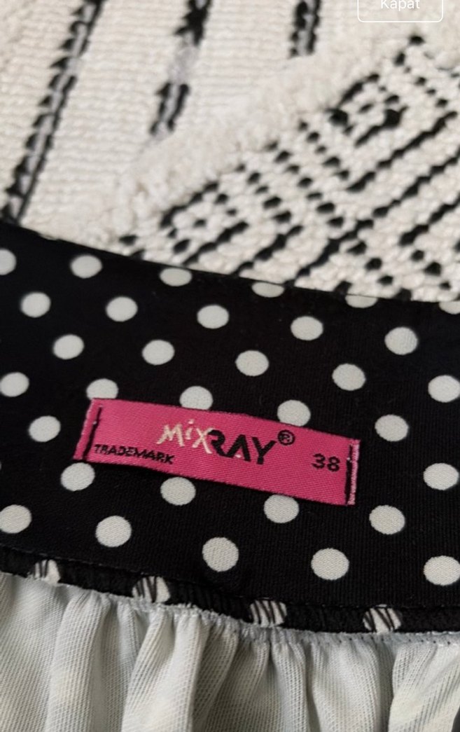 Puantiye Desenli Midi Hamile Etek - Görsel 2