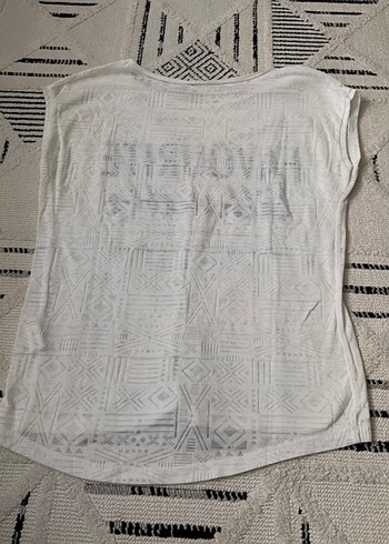 Kız Çocuk Beyaz Dantel Detaylı Tişört - Görsel 2