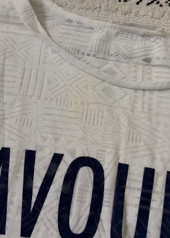 Kız Çocuk Beyaz Dantel Detaylı Tişört - Görsel 3