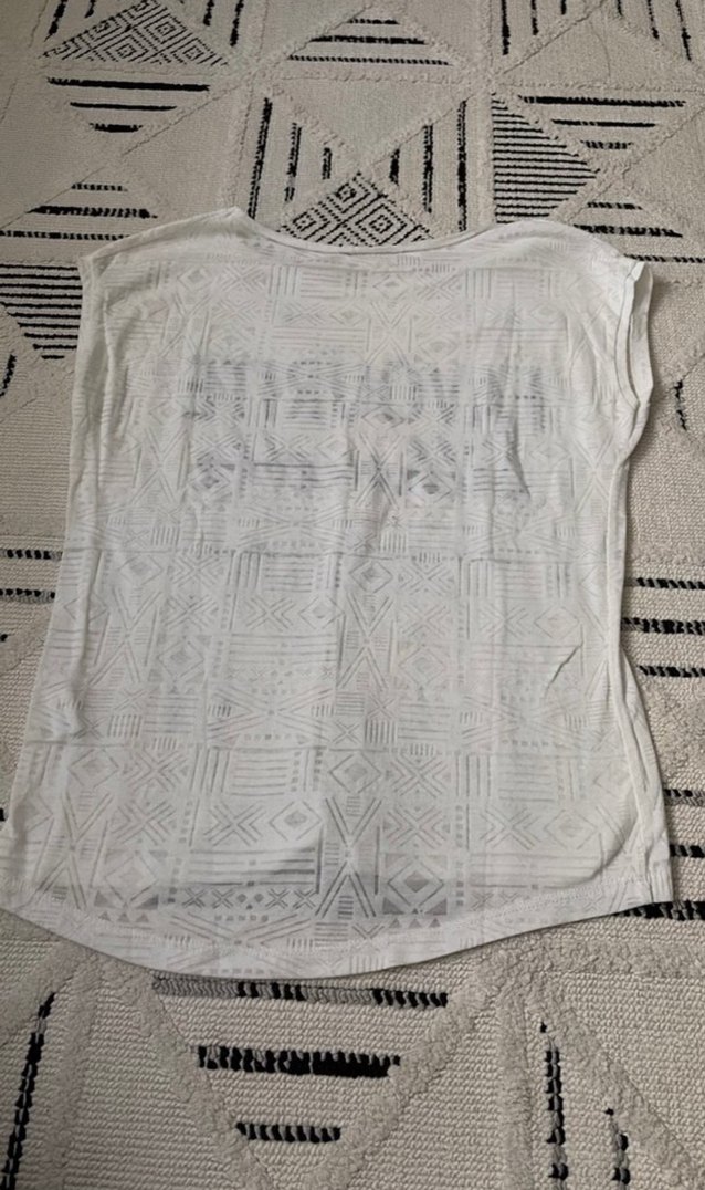 Kız Çocuk Beyaz Dantel Detaylı Tişört - Görsel 2