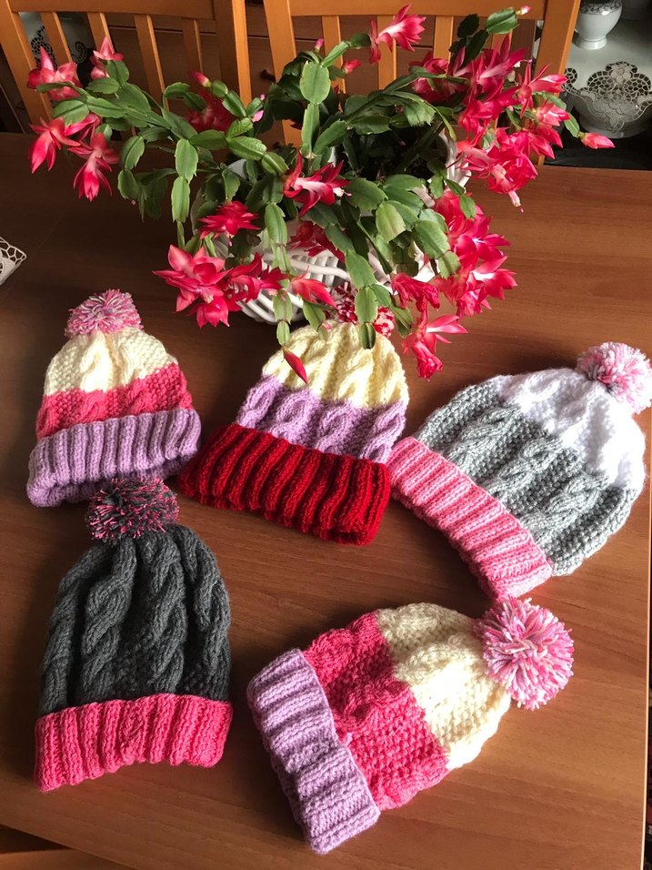 Renkli Bohem Örgü Kadın Bere - Görsel 2