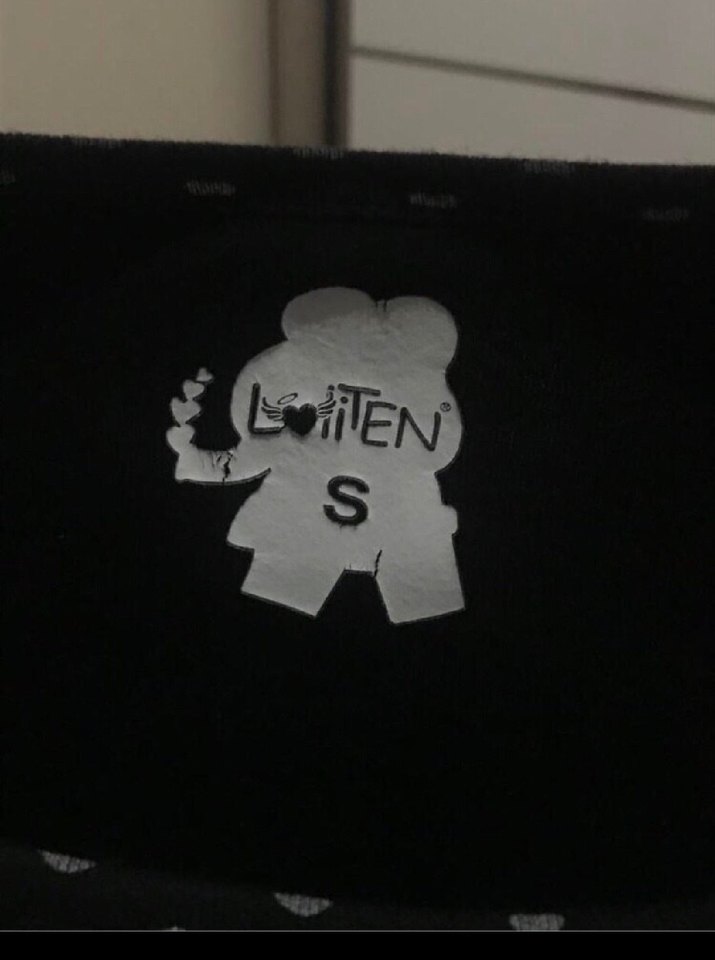 Kız Çocuk Siyah Dantelli Baskılı Tişört - Görsel 2