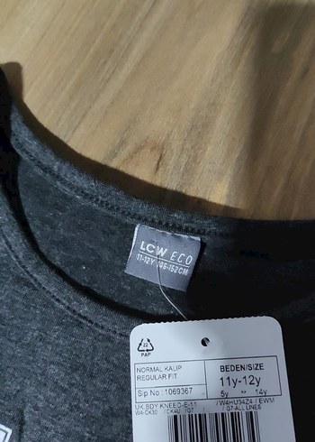 Kız Çocuk Gri Baskılı Uzun Kollu Tişört - Görsel 2