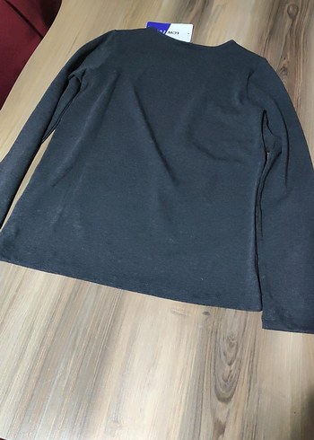 Kız Çocuk Gri Baskılı Uzun Kollu Tişört - Görsel 3