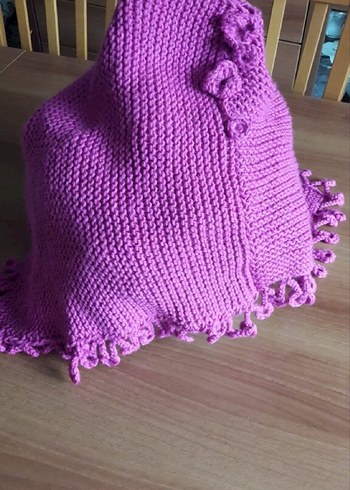 Mor Örgü Kız Panço - Görsel 2