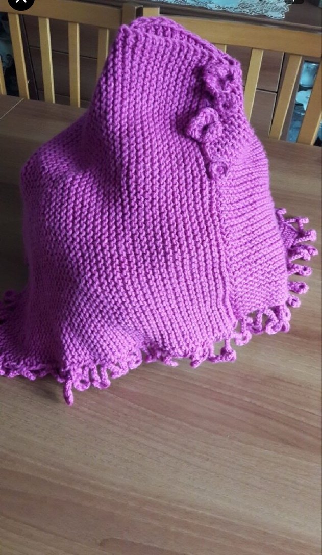 Mor Örgü Kız Panço - Görsel 2