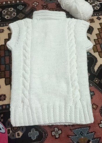 Kısa Kollu Bohem Örgü Süveter - Görsel 2