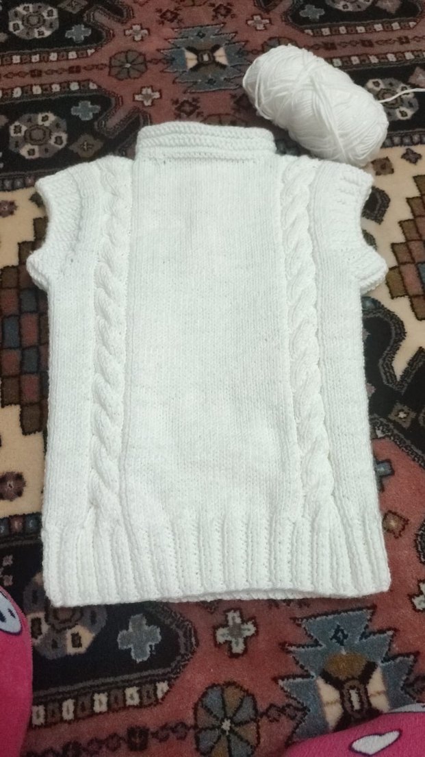 Kısa Kollu Bohem Örgü Süveter - Görsel 2