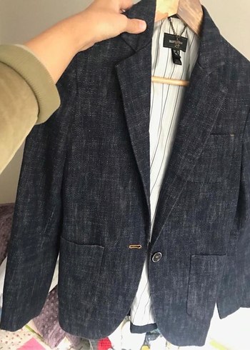 Lacivert Kadın Denim Blazer Ceket - Görsel 6